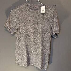 J. Crew Men's Heathered Light Gray Crewneck Tee